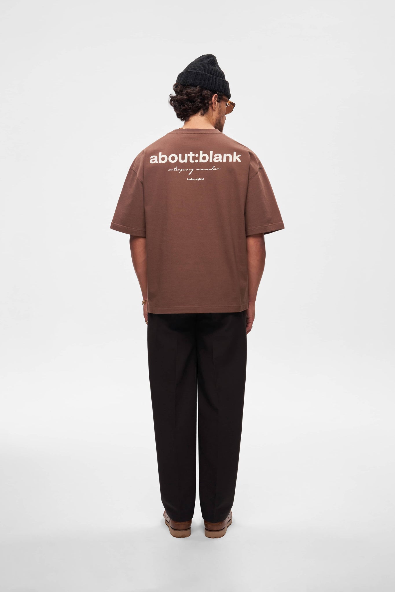 box t-shirt brown/ecru