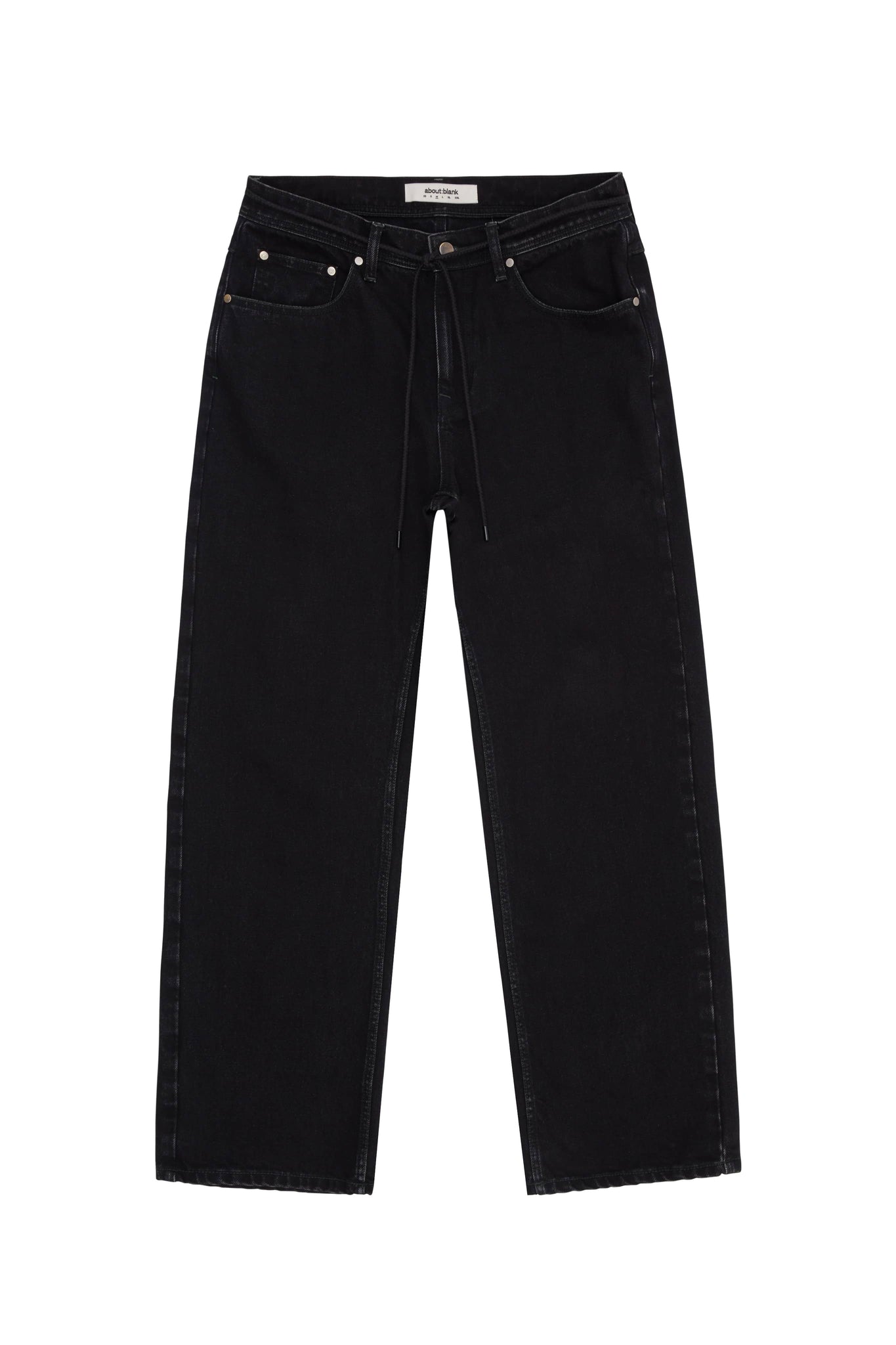 straight leg denim jean washed black