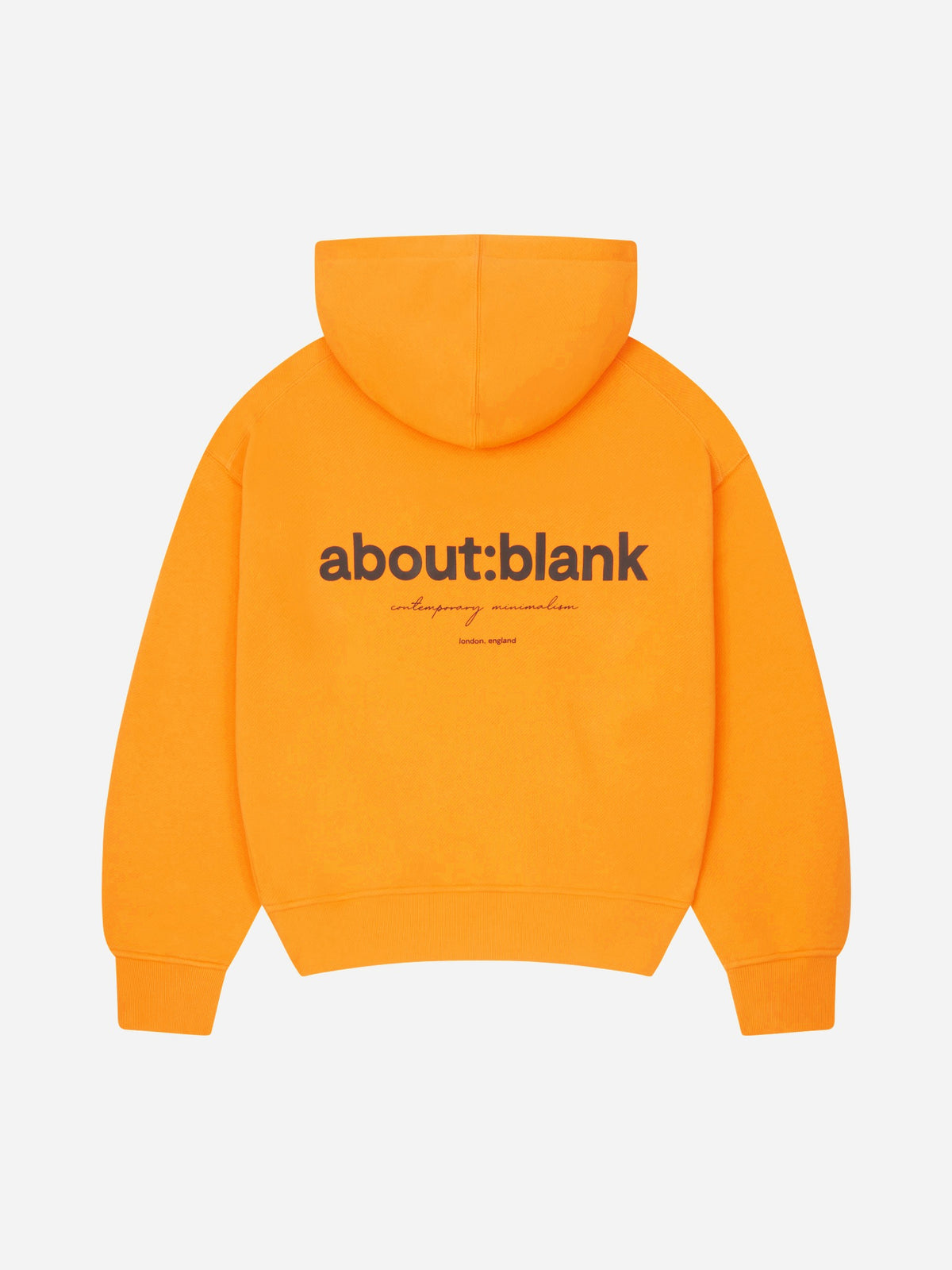 box hoodie orange black