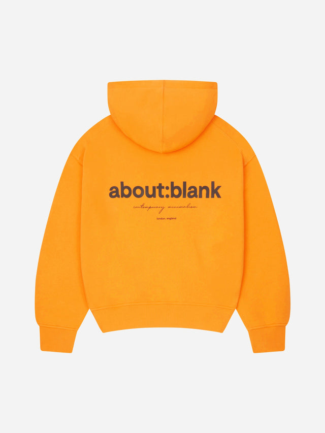 box hoodie orange/black