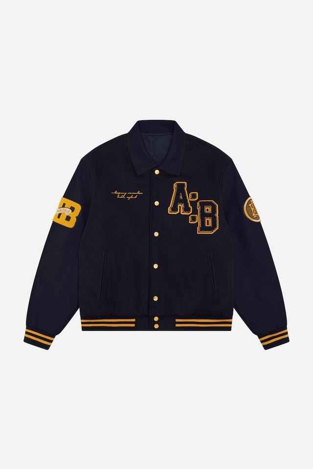 letterman jacket black