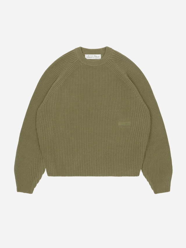 rib knit crew clover