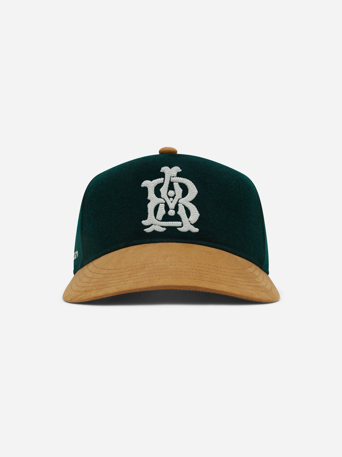 monogram suede cap epsom green/brown