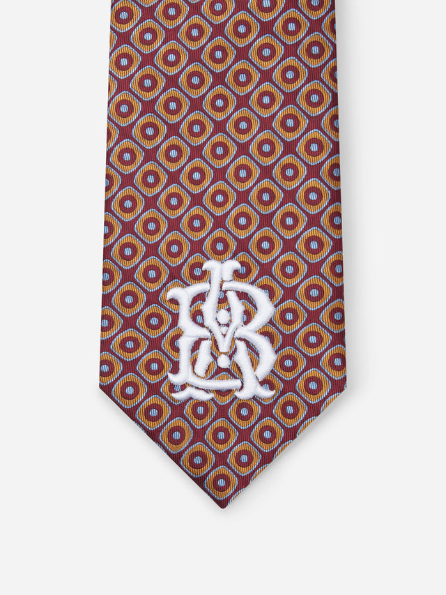 monogram tie red