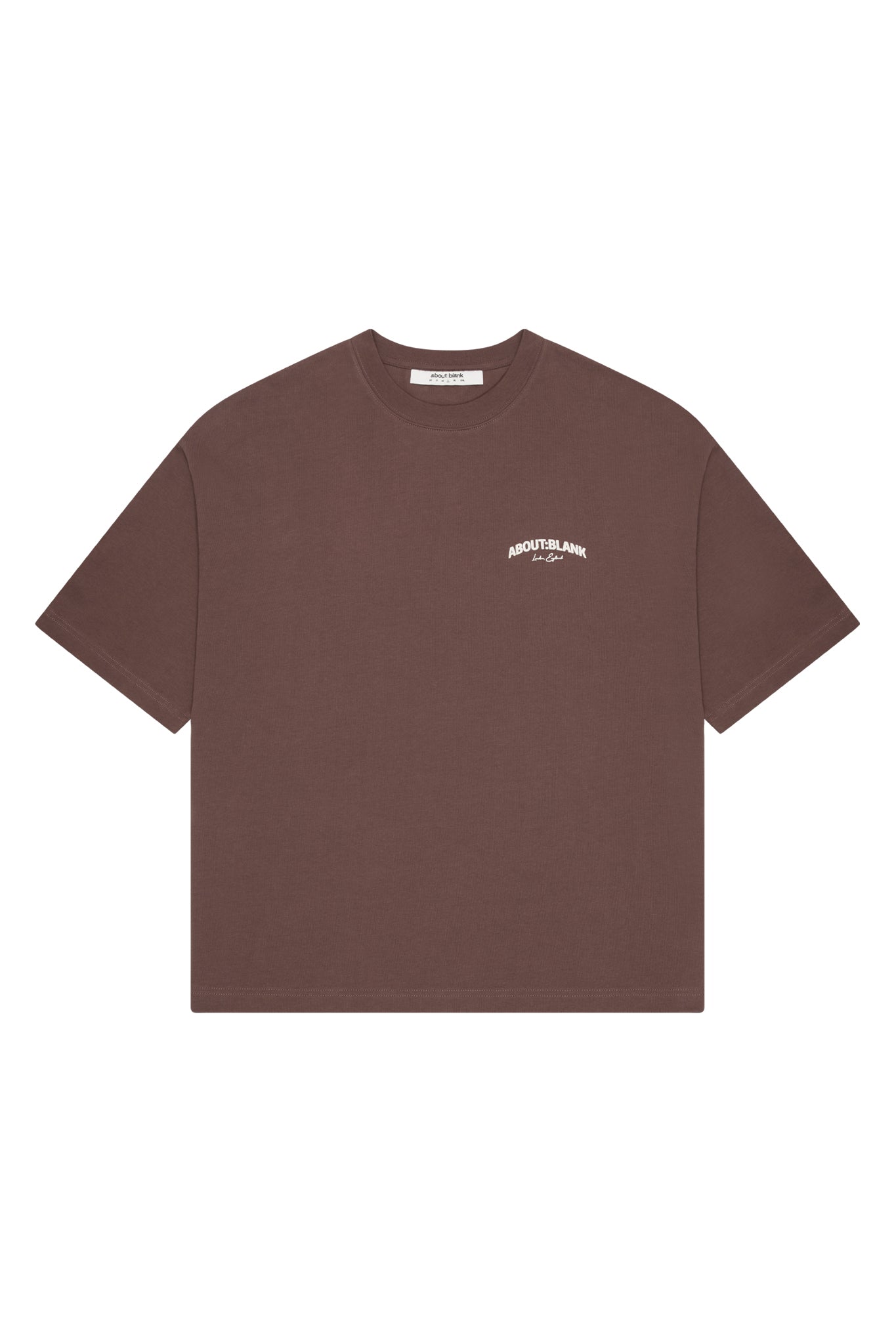 about---blank.comarched logo t-shirt brown/ecru