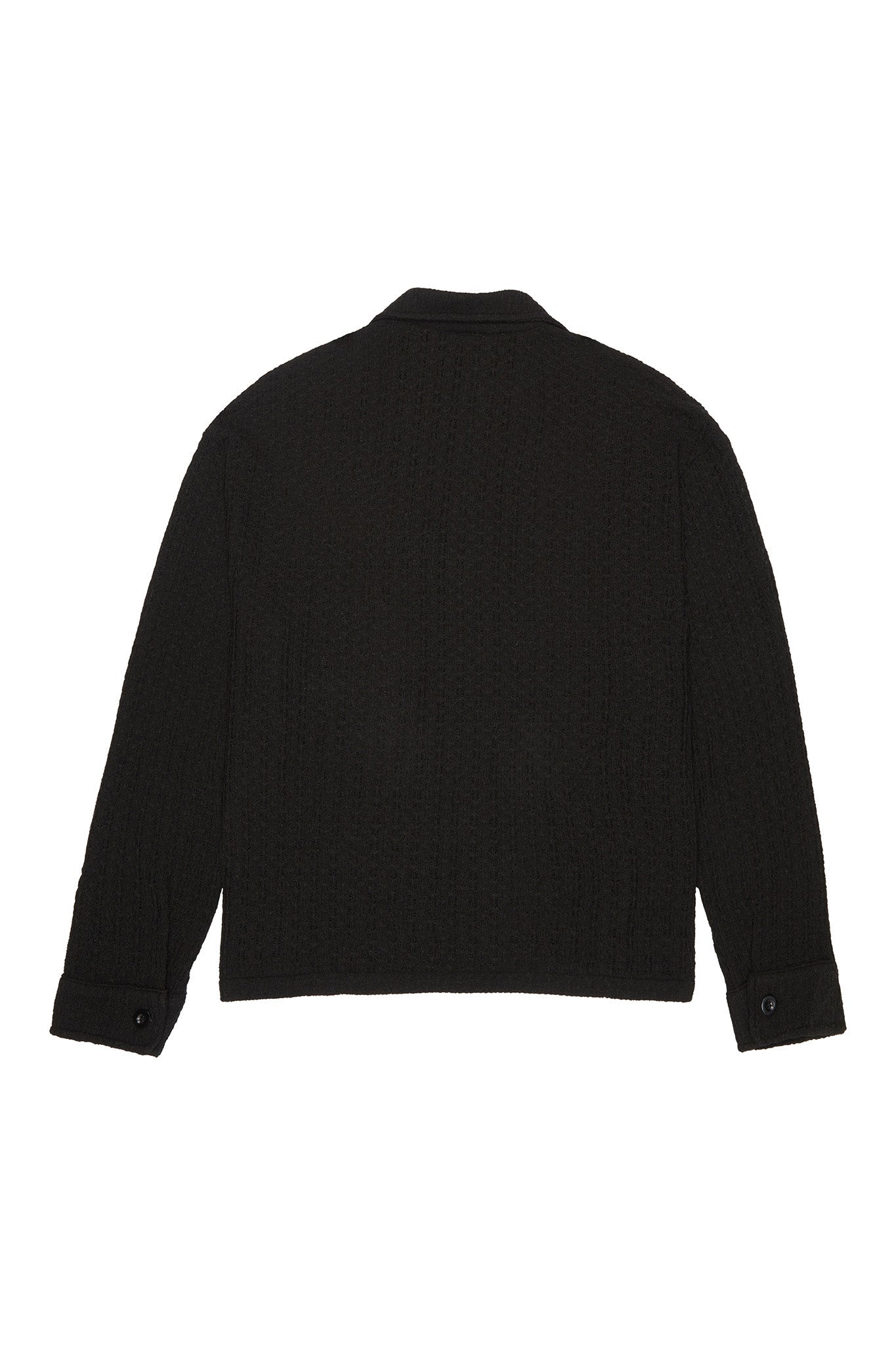 about---blank.comlong sleeve knitted shirt black